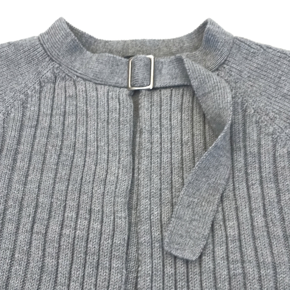 *Relisted* Be Women's Merino Wool Grey Open Cardigan Sweater Patch Elbow M - Picture 8 of 11